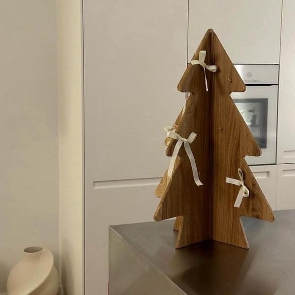 Christmas Tree - Oak/Brass